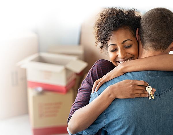 couple with house keys