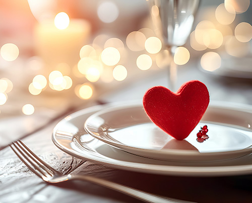 place setting for dinner