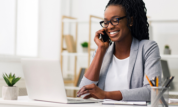 woman at computer